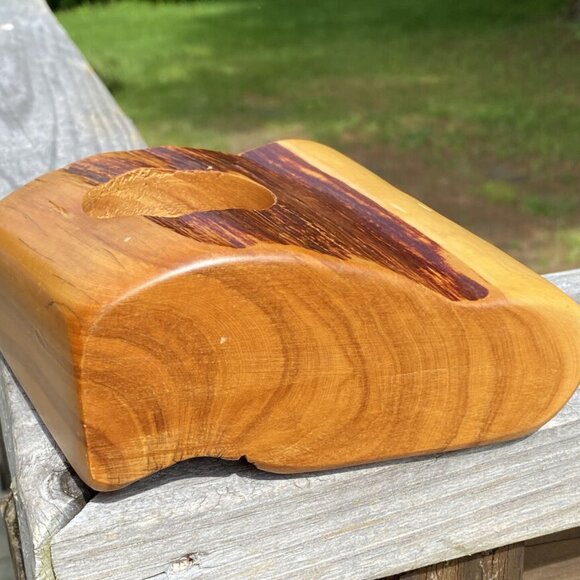 Juniper Wood Handmade Boho Wooden Candle Votive Holder Natural Cabin Western - Picture 2 of 12